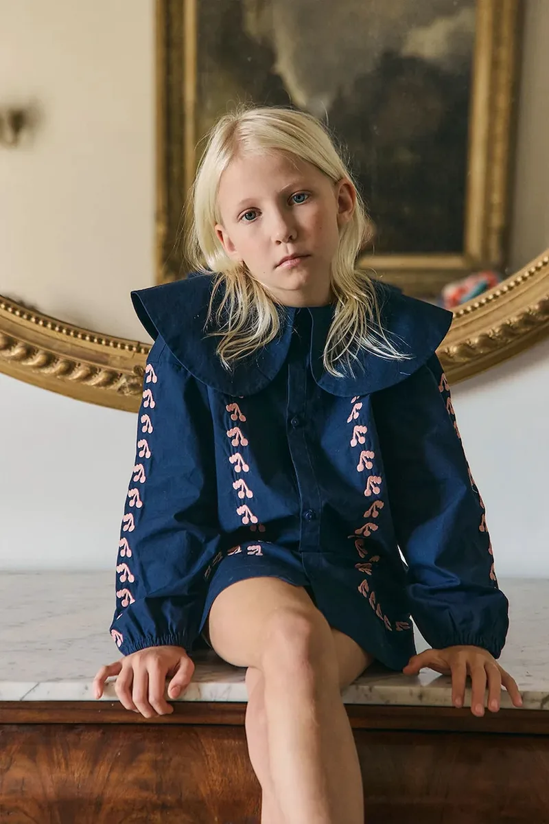 Παιδικό βαμβακερό φόρεμα Tinycottons MINI CHERRIES DRESS