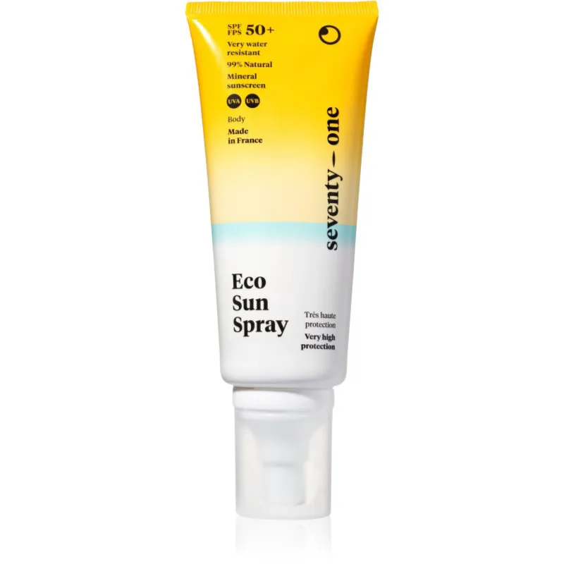 SeventyOne Eco Sun Spray SPF50+ αντηλιακό σπρέι πολύ μεγάλη προστασία απο τον ήλιο SPF 50+ 100 ml