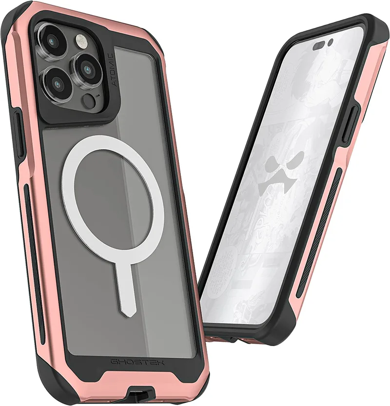 Ghostek Atomic Slim 4 - Ανθεκτική Θήκη MagSafe Apple iPhone 14 Pro Max - Ροζ (GHOCAS3111)