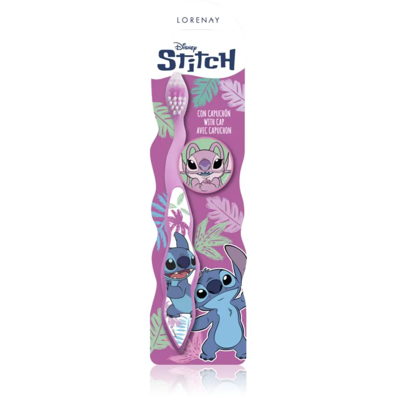 Disney Stitch Toothbrush with Cap οδοντόβουρτσα για παιδιά 3 y+ 1 τμχ