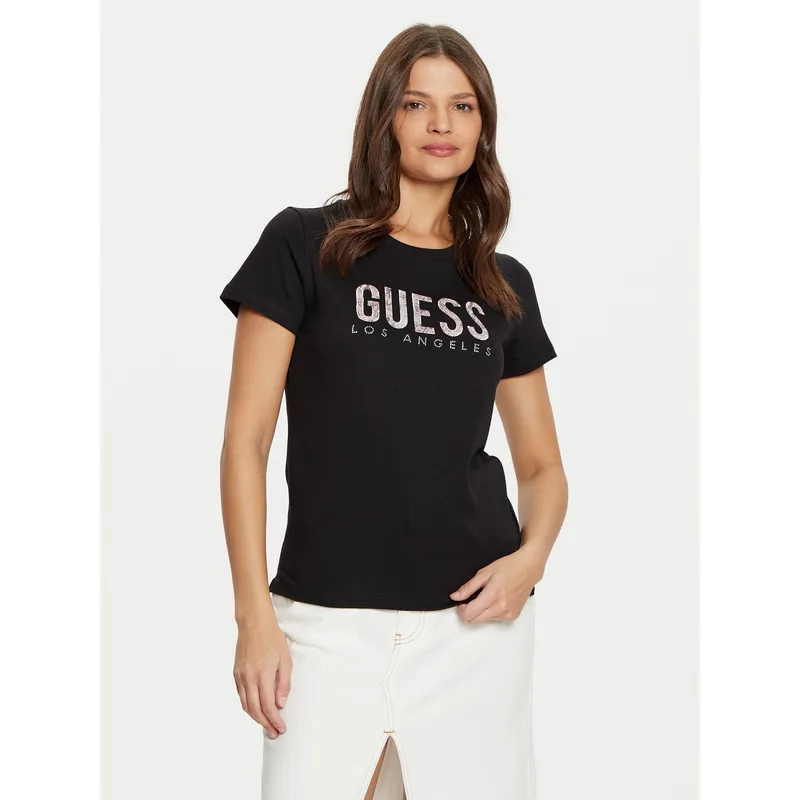 Guess T-Shirt W5RI19 I3Z14 Μαύρο Regular Fit