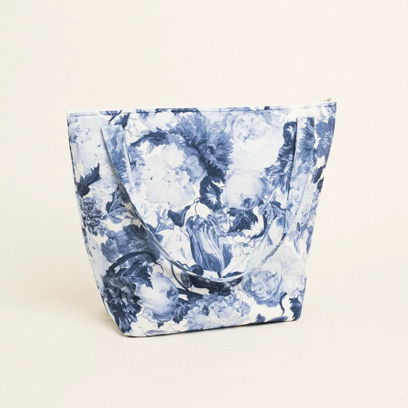 Beauty Home ΤΣΑΝΤΑ ΒΑΠΤΙΣΗΣ ΜΕ ΦΕΡΜΟΥΑΡ 53 X 43 cm ΜΠΛΕ ΛΟΥΛΟΥΔΙΑ