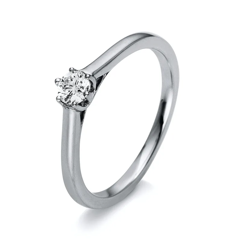 Diamond Group Μονόπετρο Δαχτυλίδι με Διαμάντι Brilliant από Λευκό Χρυσό 18 Καρατίων DDX469