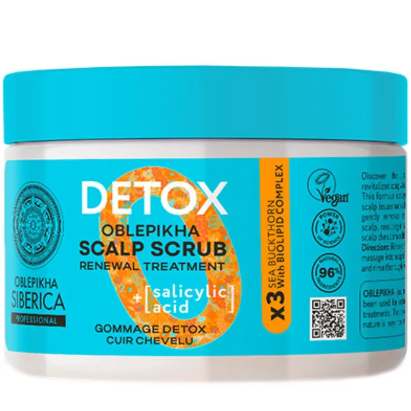 Oblepikha Siberica Professional Detox with Biolipid Complex & Salicylic Acid Scalp Scrub Scrub Θεραπείας Τριχωτού Κεφαλής με Σαλικυλικό Οξύ για Αποτοξίνωση & Εξισορρόπηση 300ml