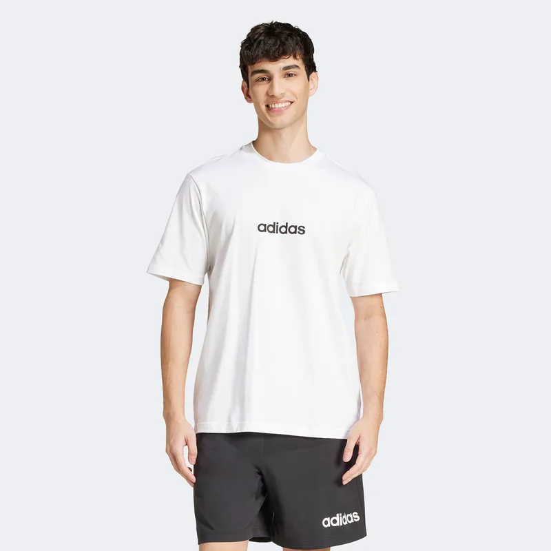 ADIDAS ESSENTIALS LINEAR SINGLE JERSEY T-SHIRT ΑΣΠΡΟ