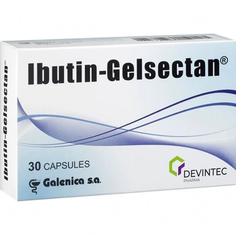 Galenica Ibutin Gelsectan Συμπλήρωμα Διατροφής Αποκατάστασης Εντερικής Λειτουργίας σε Ασθενείς με Σύνδρομο Ευερέθιστου Εντέρου 30caps
