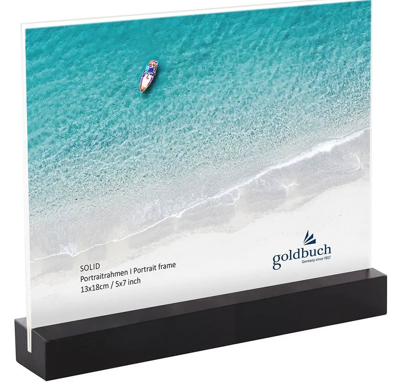 ΚΟΡΝΙΖΑ GOLDBUCH SOLID ΠΛΑΣΤΙΚΗ ΜΕ ΞΥΛΙΝΗ ΒΑΣΗ ΜΑΥΡΗ 13X18CM