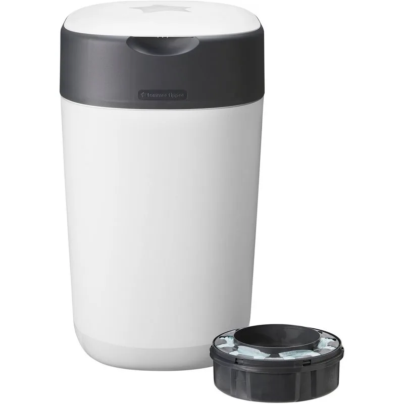 Tommee Tippee Twist & Click White καλάθι για πάνες + κασέτα για καλάθι 1 τμχ
