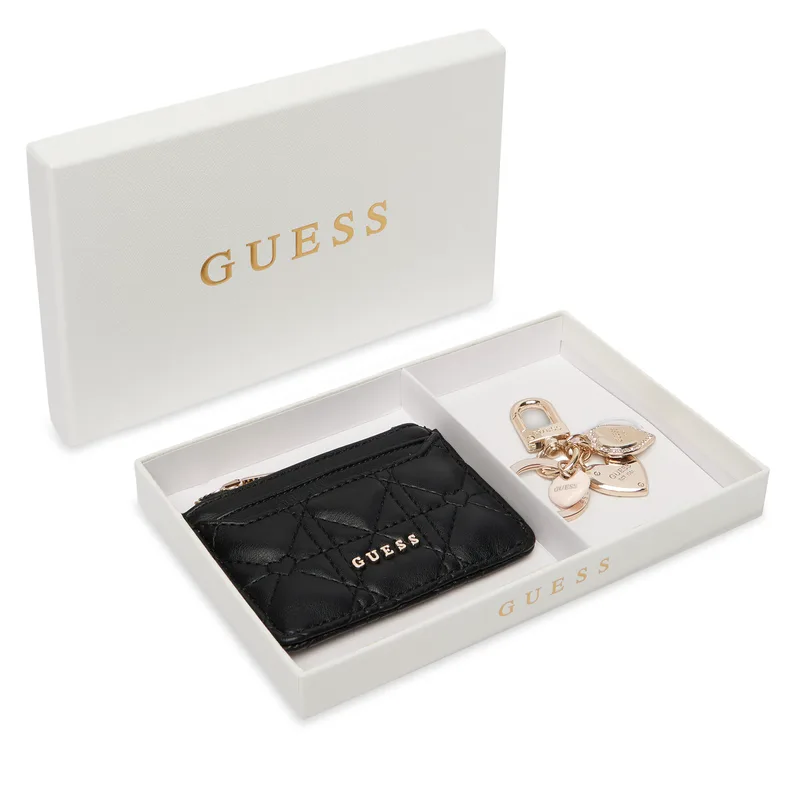 Σετ Θήκη Επαγγελματικών Καρτών & Μπρελόκ Guess GFBOXW P6202 Μαύρο