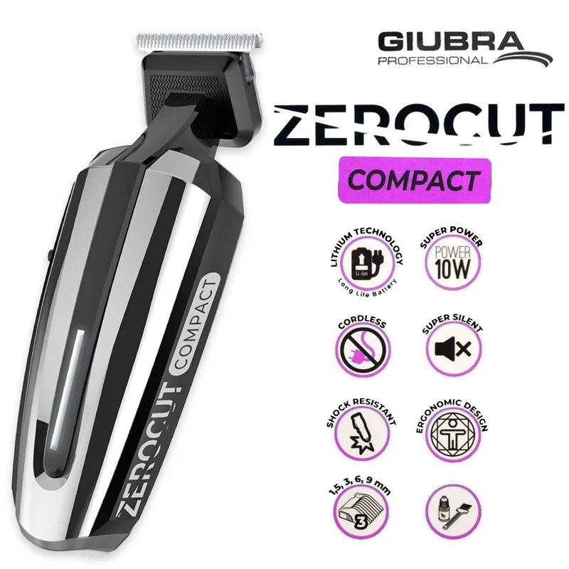 Giubra zerocut compact silver hair clipper