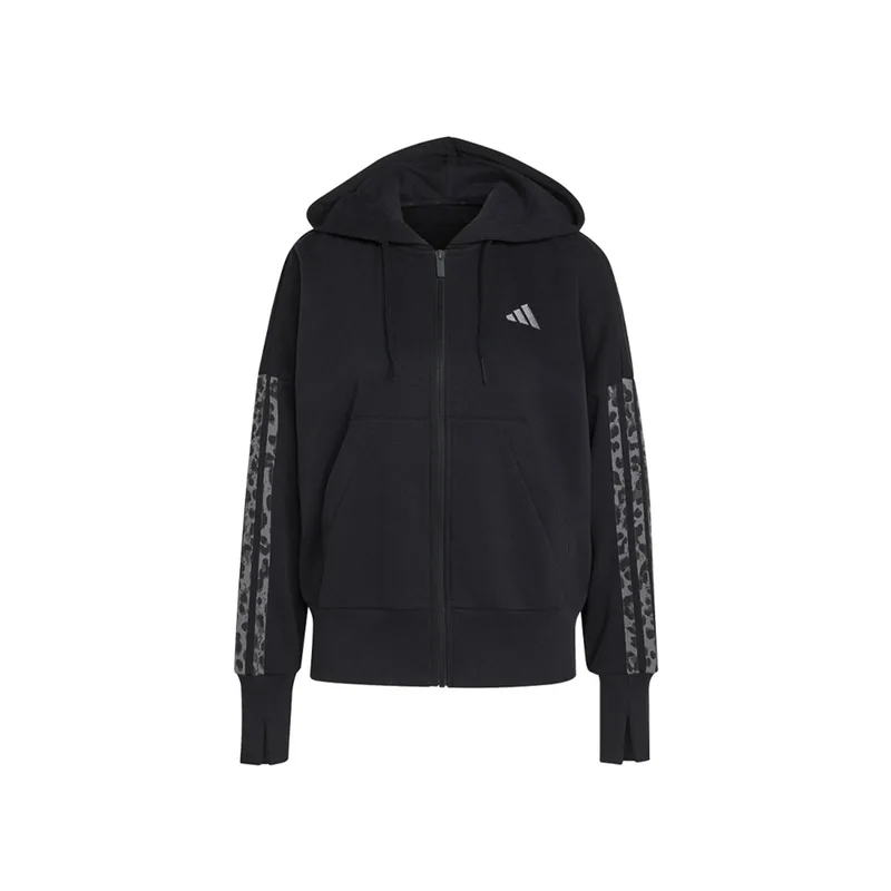 Ζακέτα Animal Print 3-Stripes Full-Zip Fleece Hoodie