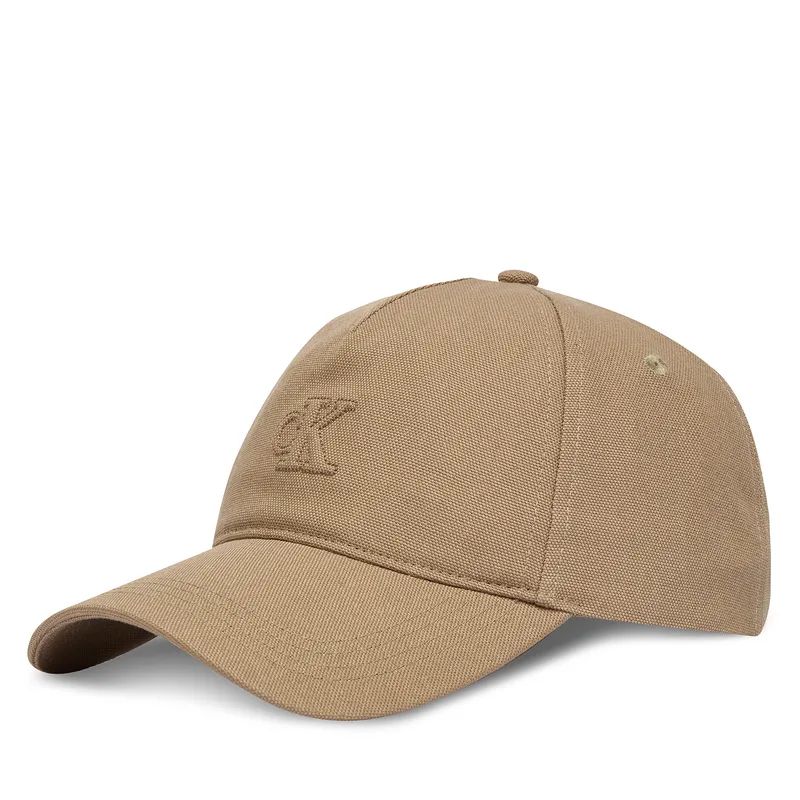 Καπέλο Jockey Calvin Klein Monogram Deboss Canvas Baseball LV04G5027G Μπεζ