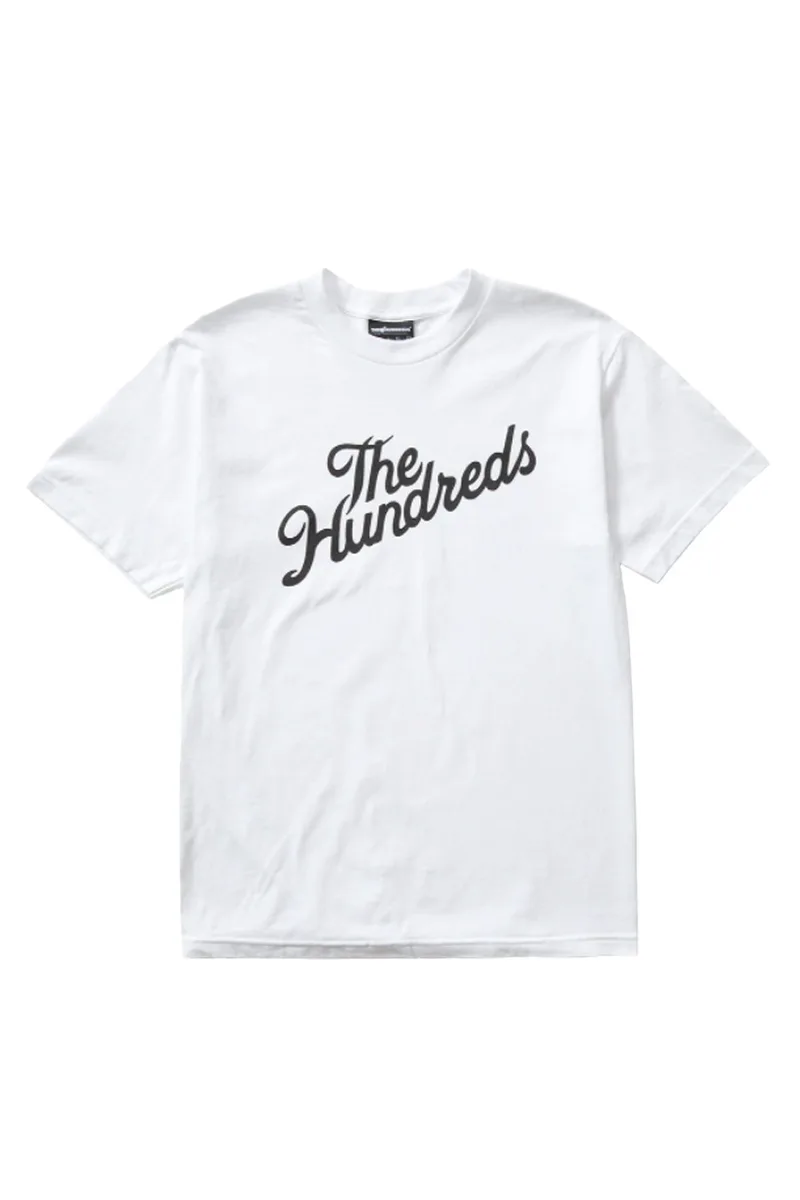 THE HUNDREDS T-Shirts Forever Slant Logo - WHITE-F19P101003-WHITE