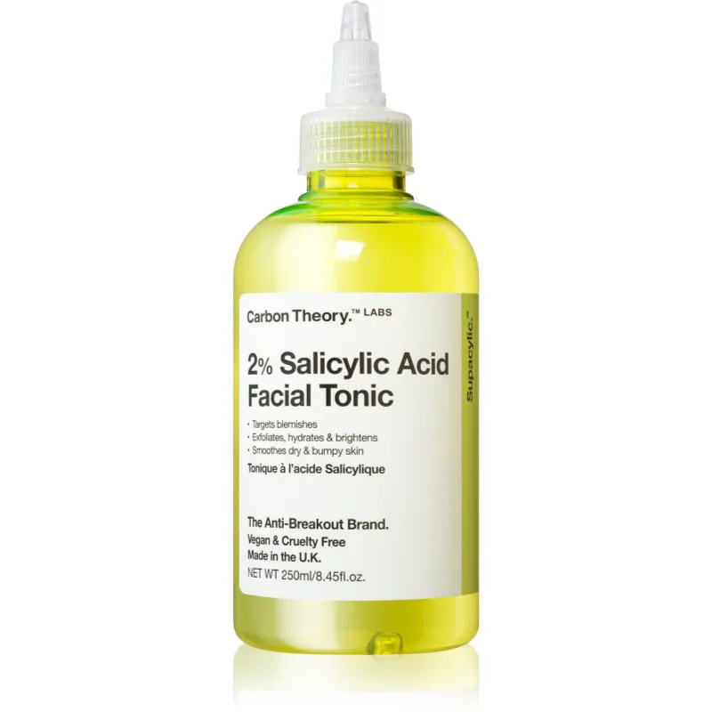 Carbon Theory Salicylic Acid Facial Tonic τονωτική λοσιόν προσώπου για προβληματική επιδερμίδα, ακμή 250 ml