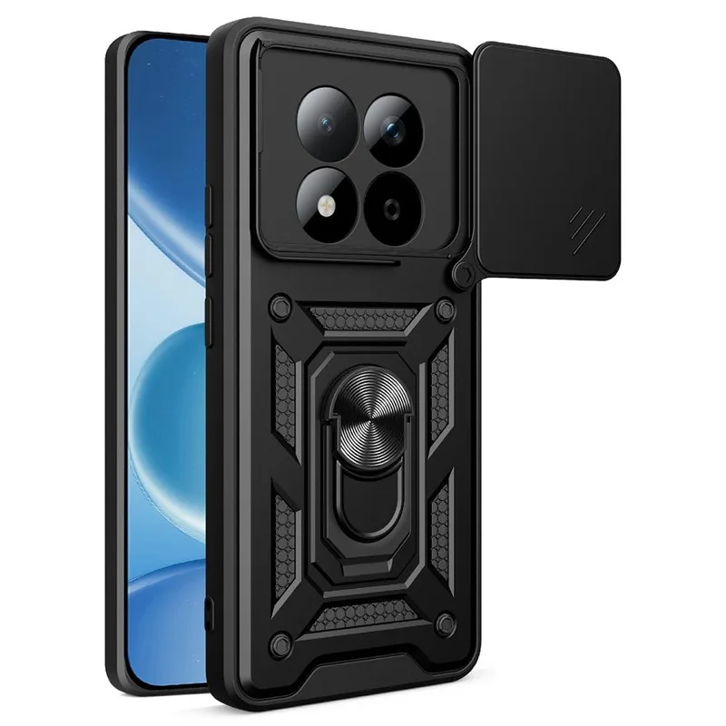 Θήκη Combo Kickstand Slide Camera Black Poco M8 5G