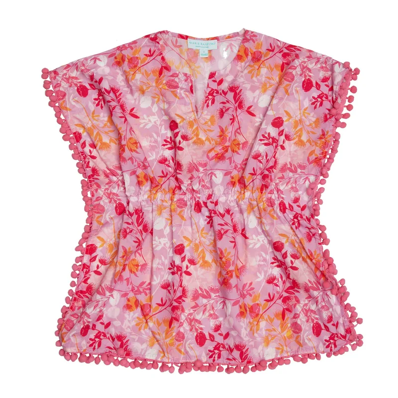 GIRL'S KAFTAN BOTANICAL LILAC