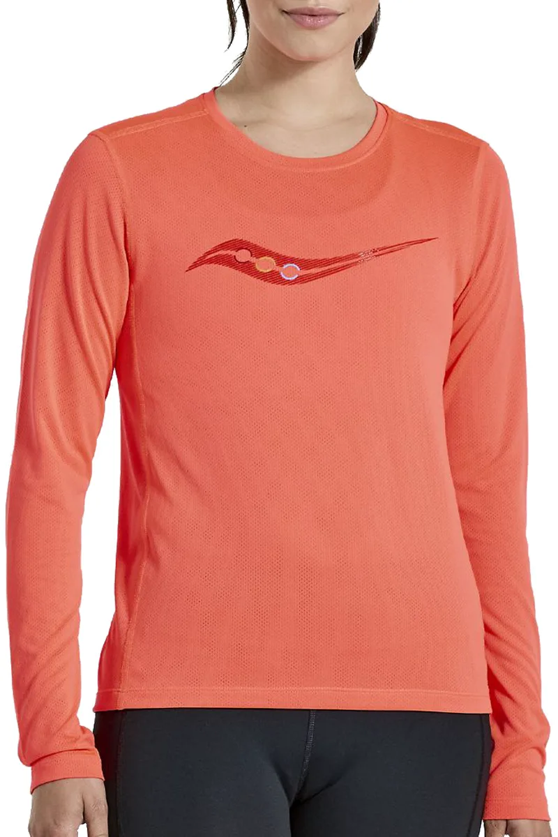 Μπλούζα Μακρυμάνικη Saucony Stopwatch Graphic SAW800405-VRA2 Γυναικείο
