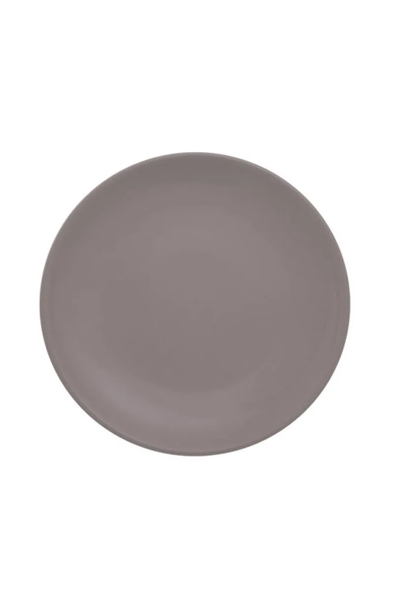 Πιάτο Ρηχό Από Πορσελάνη 28 Cm 28x28x0cm Γκρί OEM