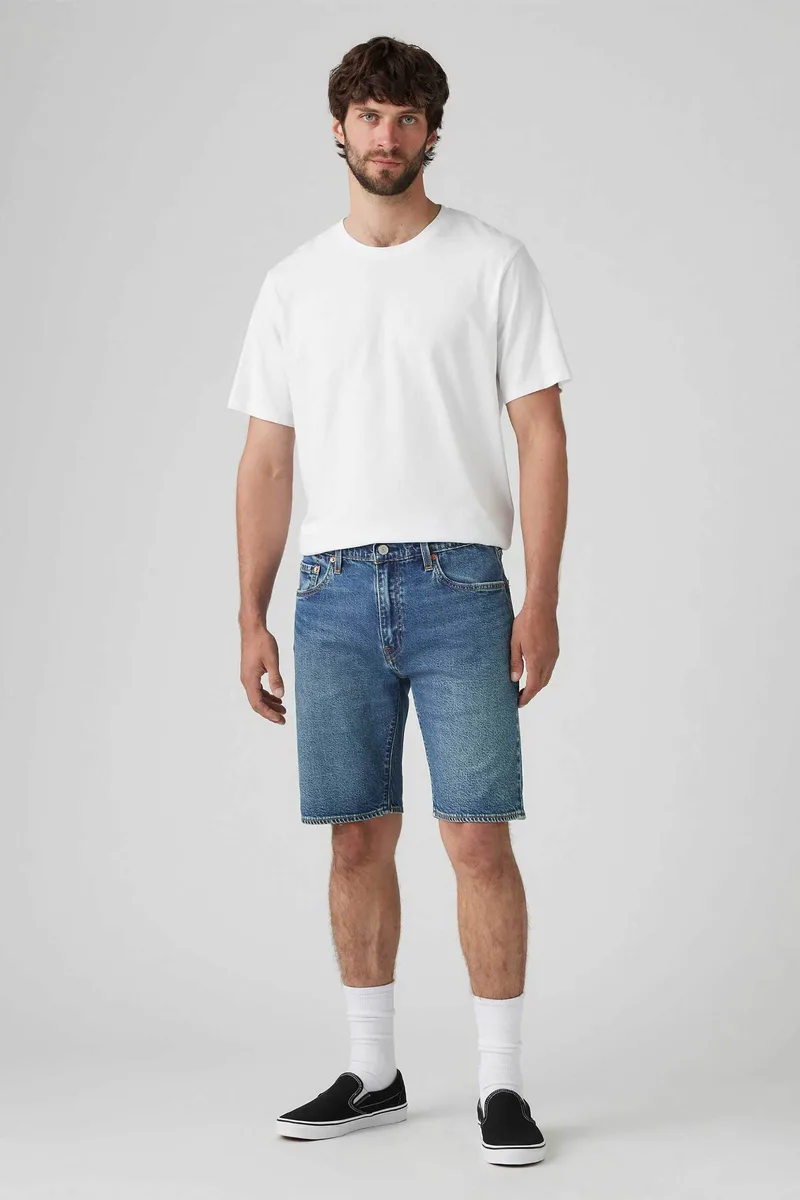 Levi's® ανδρική denim βερμούδα πεντάτσεπη Regular Fit "405™ Standard" - 398640178 Denim Blue