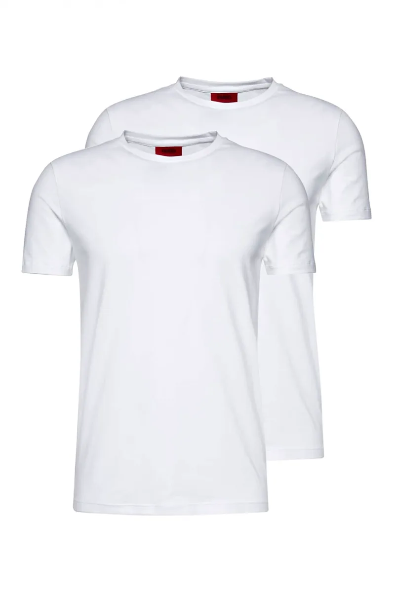 HUGO T-SHIRT ΕΣΩΡΟΥΧΑ DOUBLE PACK HUGO ROUND NECK ΛΕΥΚΟ