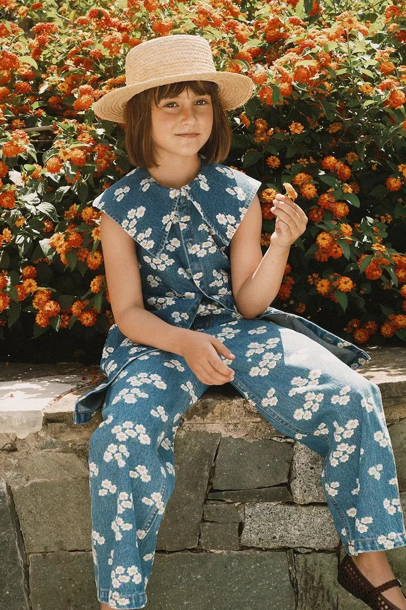 Παιδικά τζιν Tinycottons BLOSSOMS DENIM JEANS