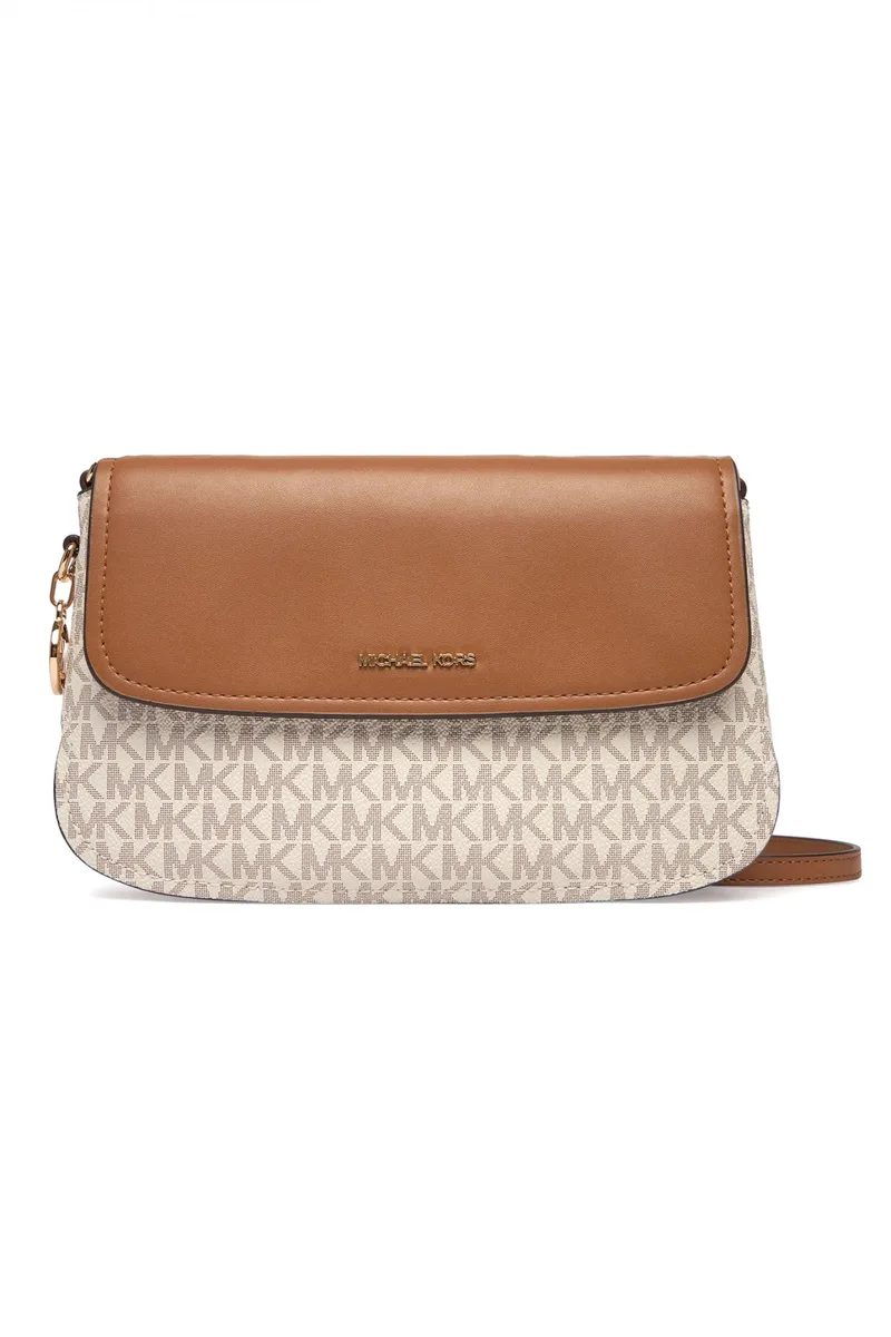 MICHAEL KORS ΤΣΑΝΤΑΚΙ CROSSBODY ΑLICE ALL OVER LOGO MΠΕΖ/ΤΑΜΠΑ