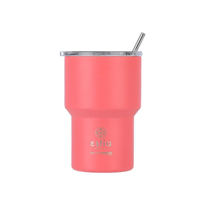 Κούπα θερμός με καλαμάκι 400ml Estia Save the Aegean - Fusion Coral