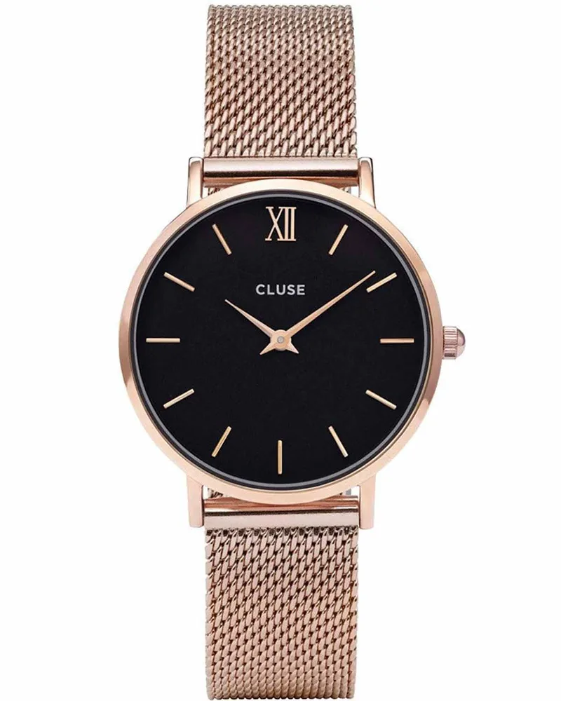 CLUSE Minuit - CW0101203003, Rose Χρυσό case with Stainless Steel Bracelet
