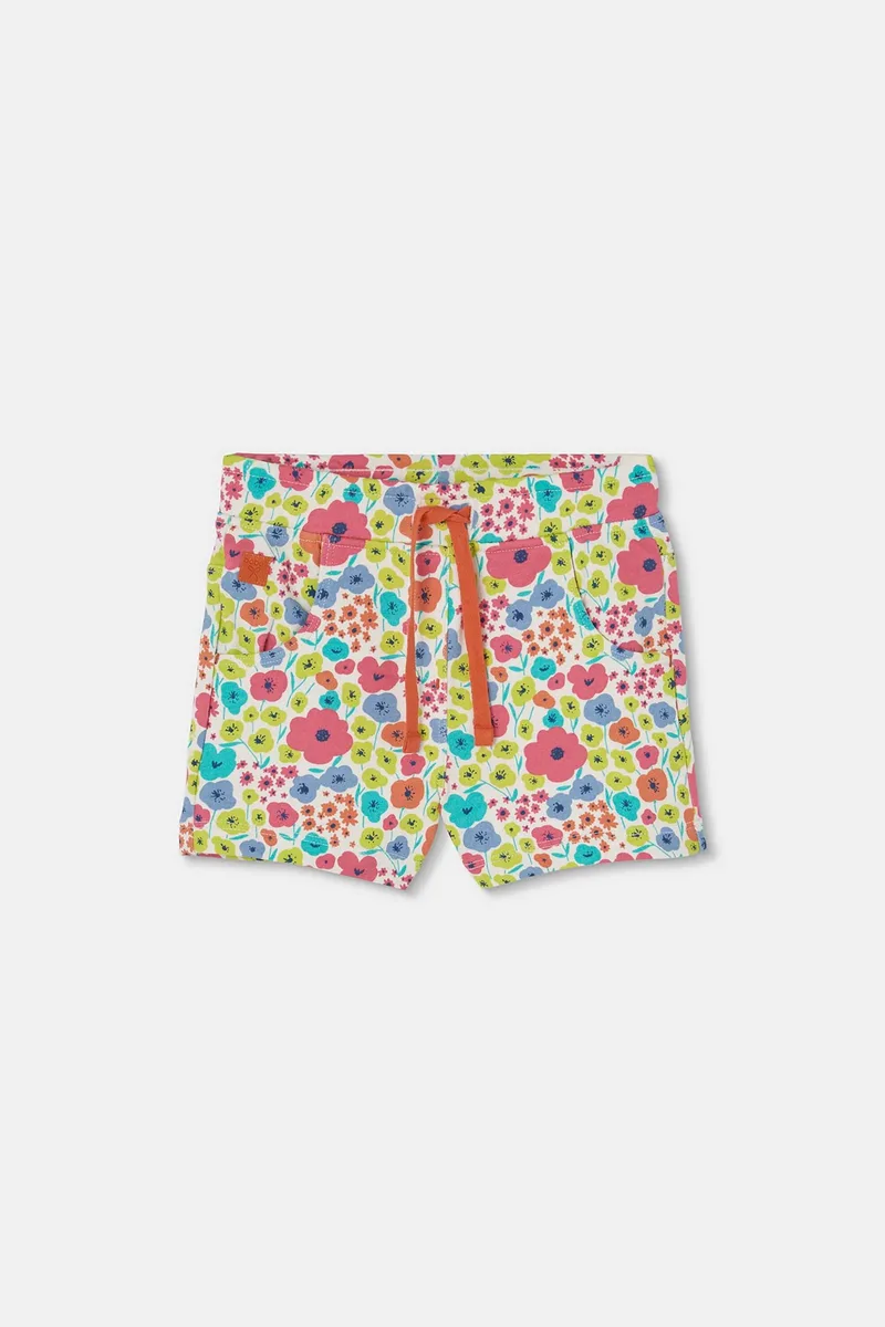 Boboli παιδική βερμούδα με φερμουάρ με floral print - 313074 Πολύχρωμο