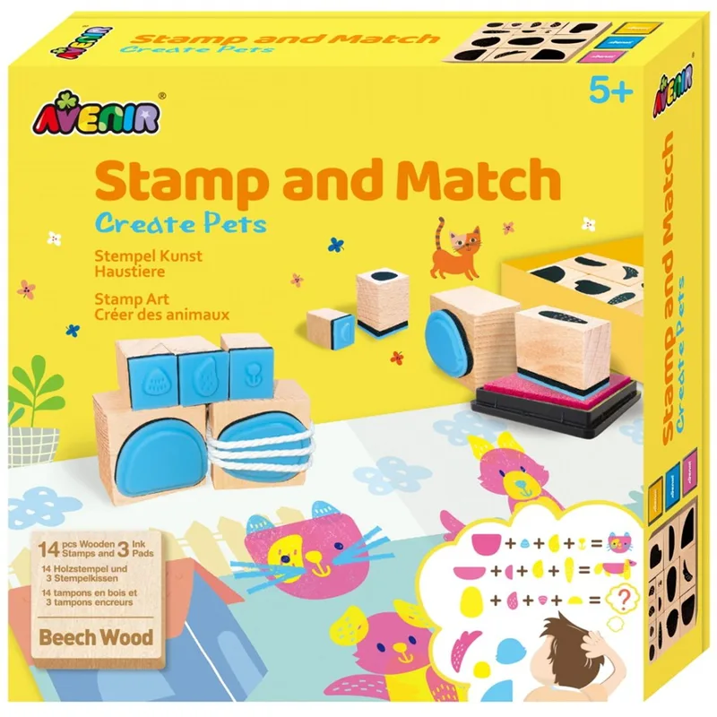 Avenir Stamp and Match Κωδ 60741 Παιδικό Παιχνίδι 1 Τεμάχιο - Create Pets