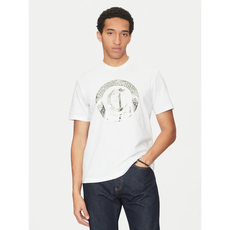 Just Cavalli T-Shirt 78OAHT14 Λευκό Regular Fit