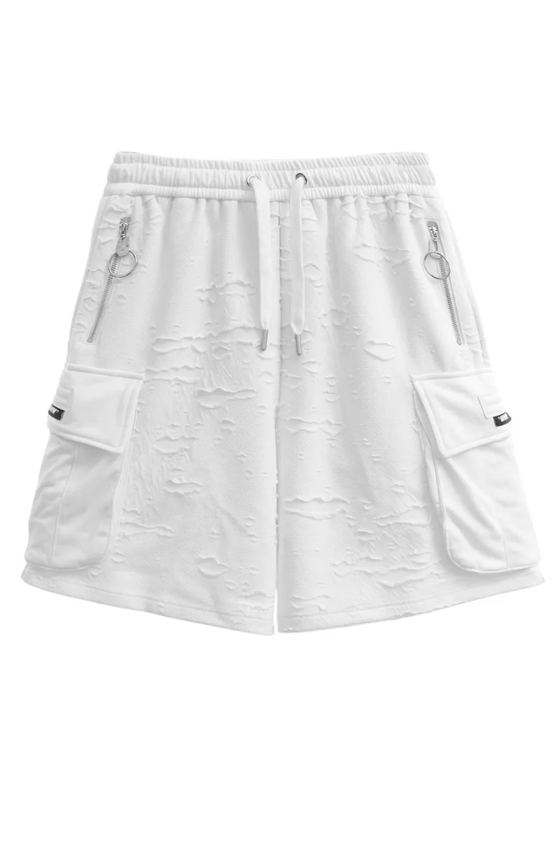 MOD WAVE MOVEMENT Unisex Βερμούδα TEXTURED MW082040495 - ΛΕΥΚΟ-MW082040495-WHITE