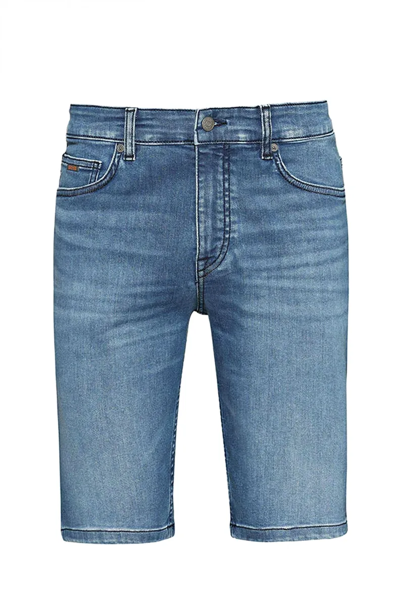 BOSS CASUAL ΒΕΡΜΟΥΔΑ JEANS DELAWARE BC-C SHORTS SLIM FIT ΣΙΕΛ