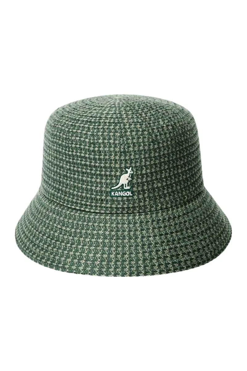 KANGOL Καπέλο GRID KNIT BUCKET - ΧΑΚΙ-K3779-GREEN