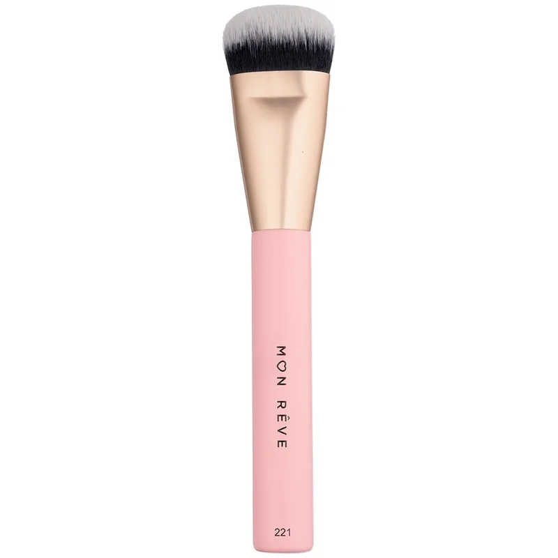 Mon Reve Foundation Oval Brush Face 221 Πλατύ & Οβάλ Πινέλο για Makeup με Συνθετικές Ίνες 1 Τεμάχιο