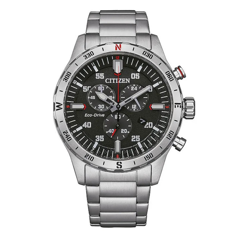 CITIZEN Eco-Drive Silver Stainless Steel Chronograph AT2520-89E