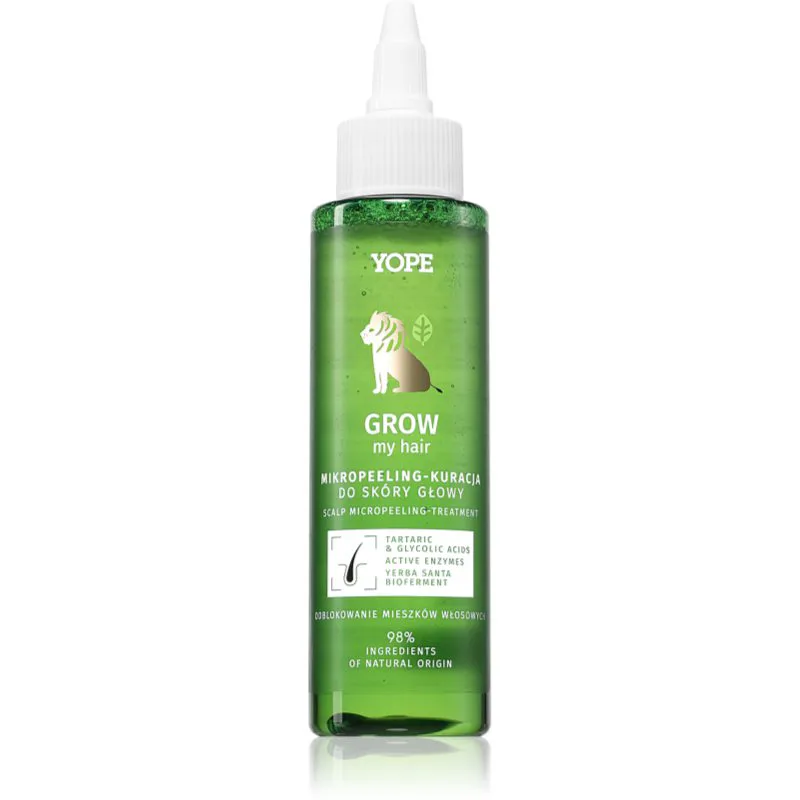 Yope Grow My Hair απολέπιση τριχωτού της κεφαλής 115 ml