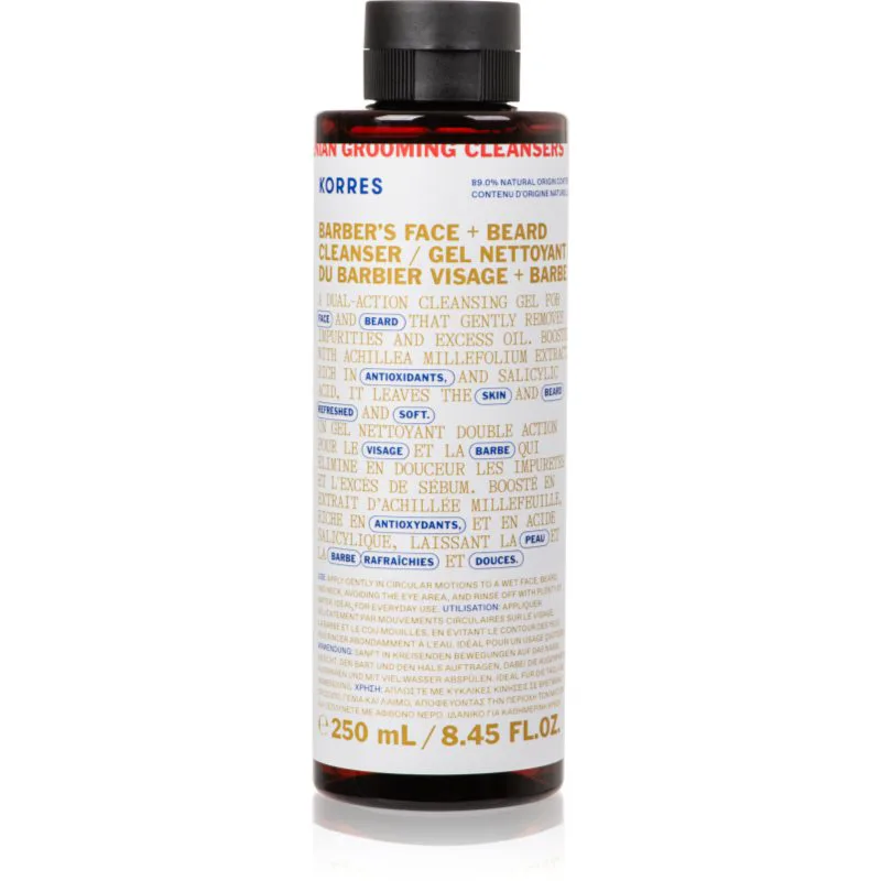 Korres Athenian Grooming τζελ καθαρισμού Για πρόσωπο και τα γένια 250 ml