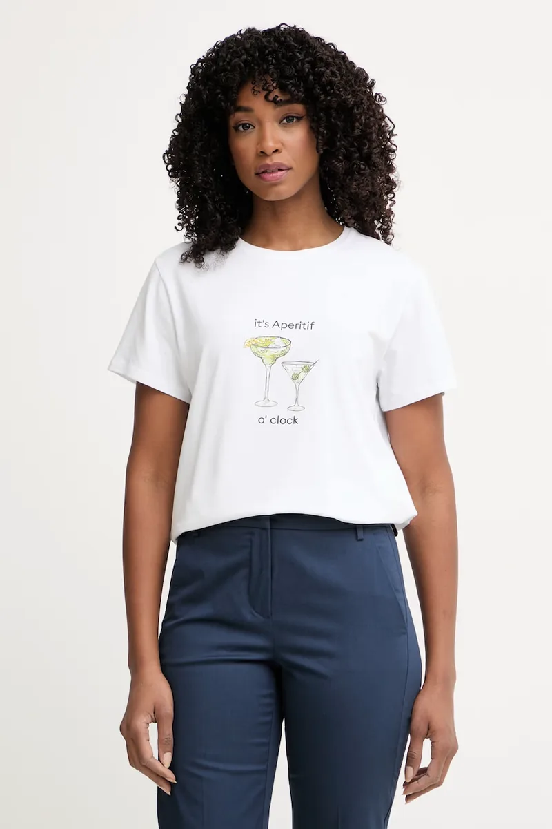 Marella T-shirt γυναικείος βαμβακερός με ελαστάνη Emme by Marella