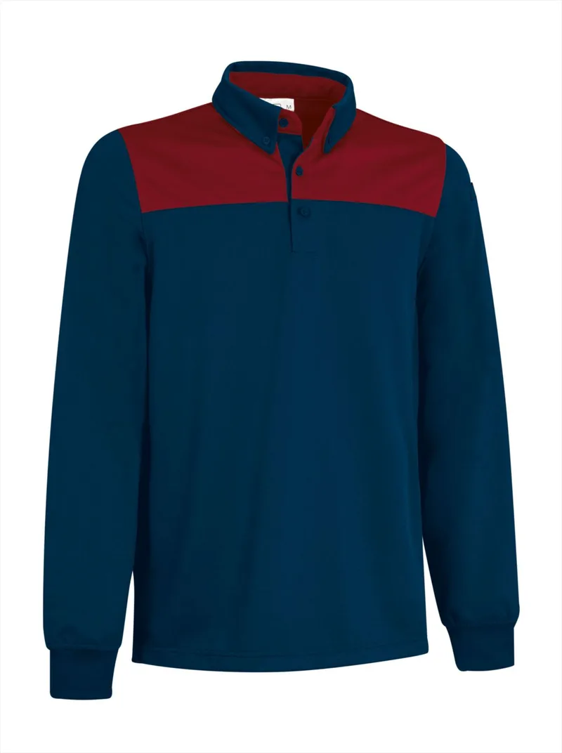Μακρυμάνικο Polo Shirt HURRICANE Valento POVAHULMR Orion Navy Blue-Lotto Red