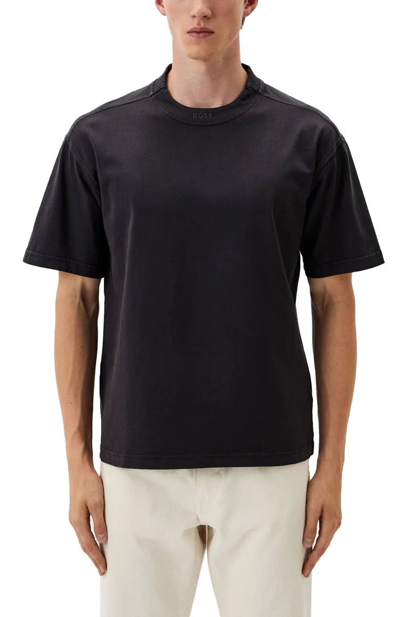 BOSS CASUAL T-SHIRT RELAXED FIT TE_DYE_ ΜΑΥΡΟ