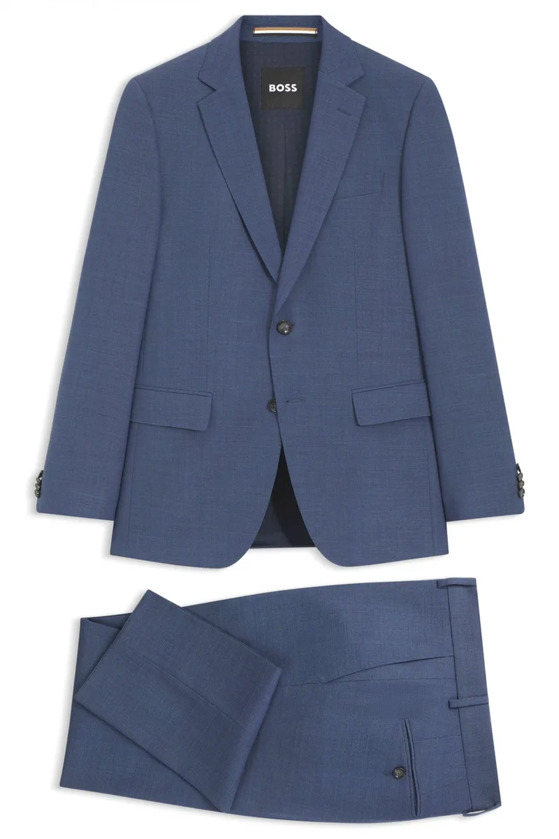 BOSS ΚΟΣΟΤΥΜΙ ΜΙΚΡΟΣΧΕΔΙΟ STRETCH SLIM FIT H-HUGE-2PCS-253 ΡΑΦ ΜΠΛΕ