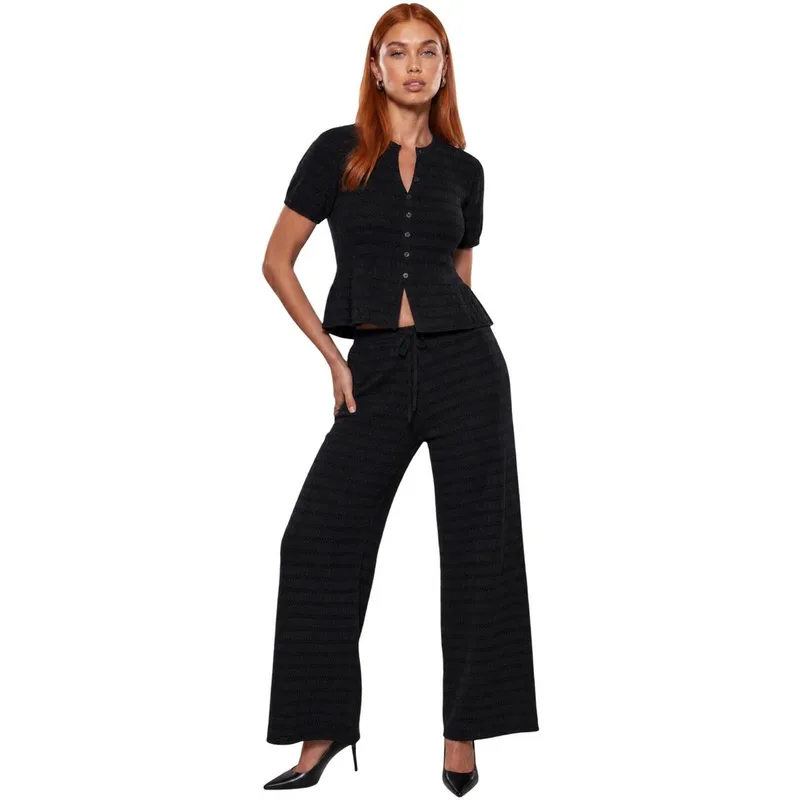 Φαρδιά παντελόνια I Am Pantaloni Viscosa Ampi 95178 pointelle