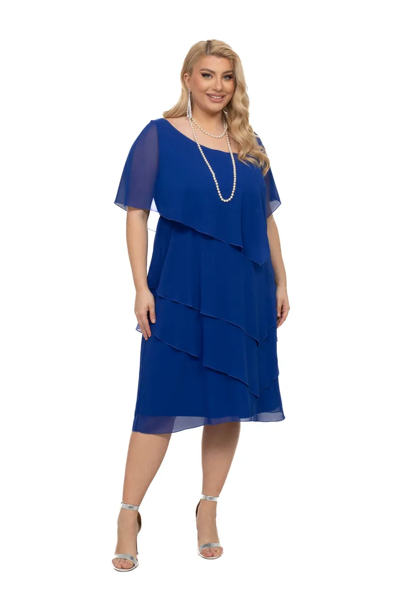 ΦΟΡΕΜΑ PLUS SIZE MINTI ΜΠΛΕ ΡΟΥΑ