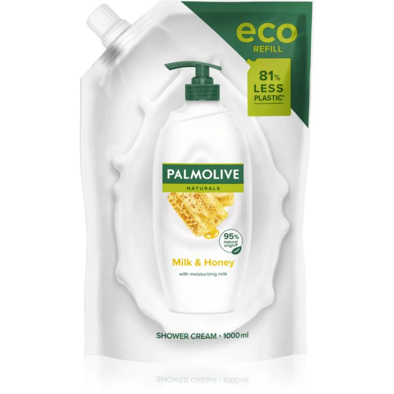 Palmolive Naturals Milk & Honey αντι-στρες τζελ για ντους ανταλλακτικό 1000 ml