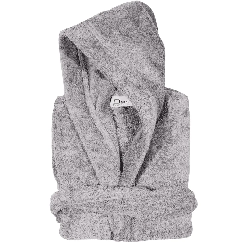 Μπουρνούζι Με Κουκούλα Das Home Casual 5902 Grey - LARGE