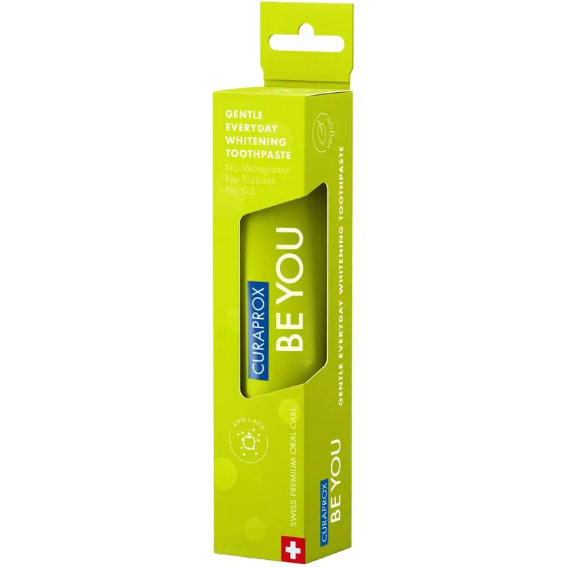 Curaprox Be You Gentle Everyday Whitening Toothpaste Apple, Aloe Λευκαντική Οδοντόκρεμα με Γεύση Μήλο & Αλόη 60ml