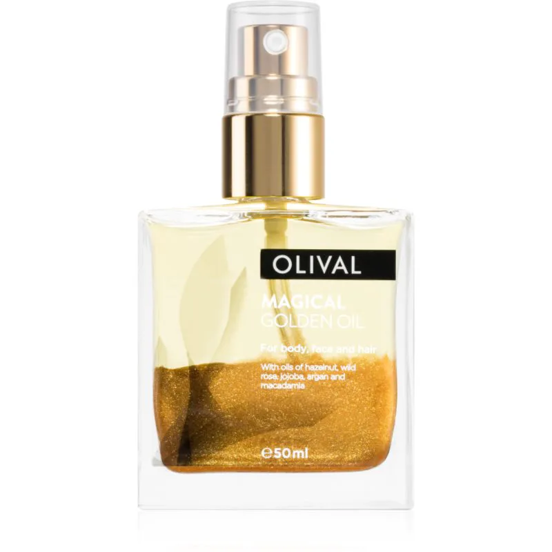Olival Magical Gloden Oil πολυλειτουργικό ξηρό λάδι με στρας για πρόσωπο, σώμα, και μαλλιά 50 ml