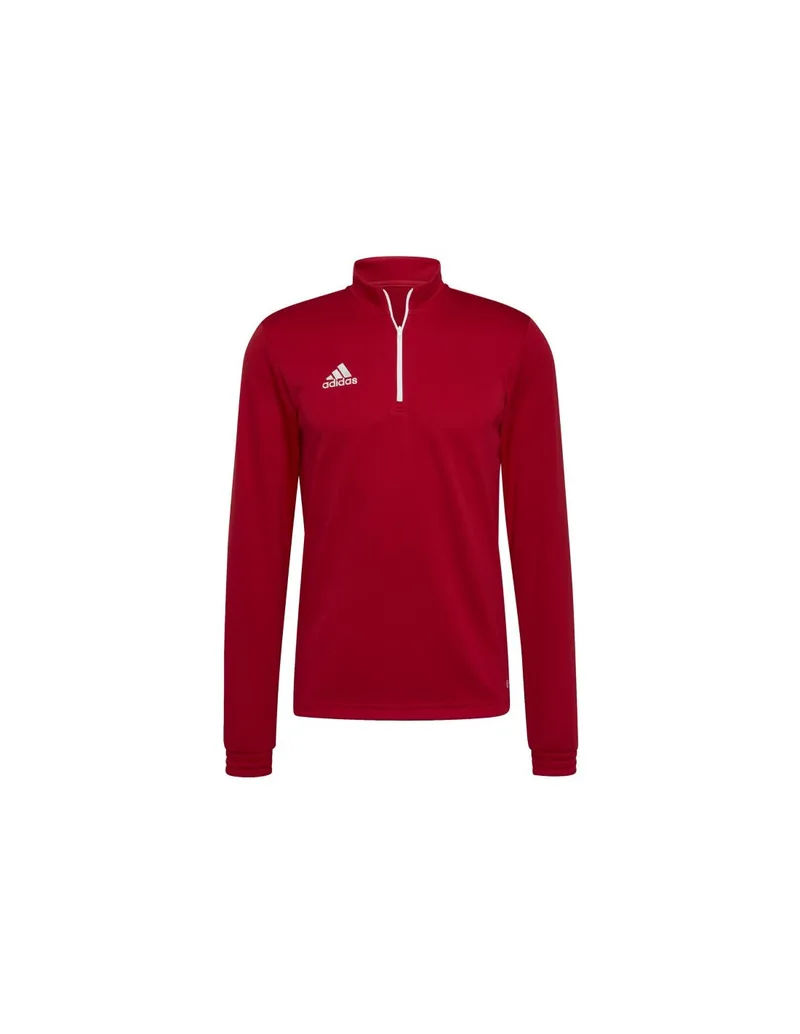 Adidas Entrada 22 Ανδρική Μπλούζα με Φερμουάρ Μακρυμάνικη Κόκκινη H57556