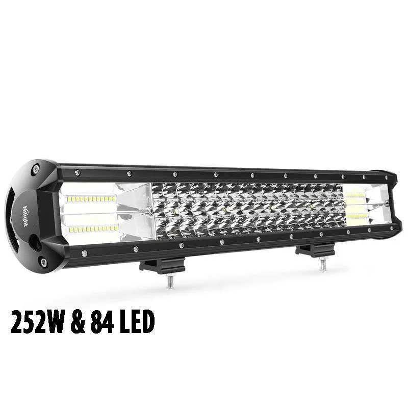 LED αδιάβροχος προβολέας μπάρα 252W 84 SMD 12V-24V